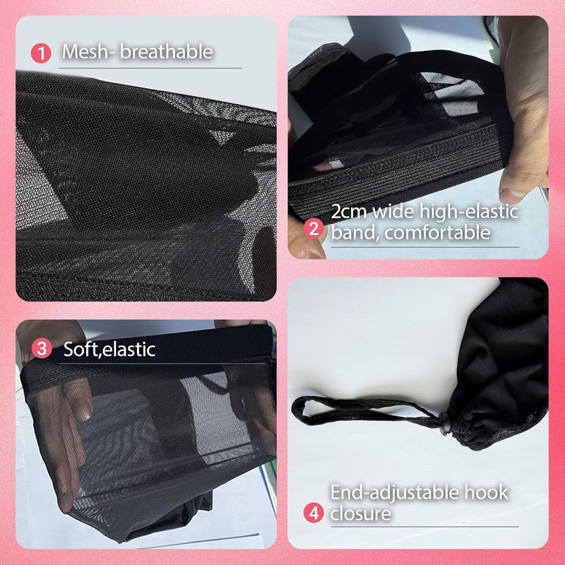 Neacus Upgraded Hair Weave Sleeve for Locs - Highly Elastic and Strong Design Wraps The Hair In All Directions, Comfortable, Breathable Suitable for Black Women. (black) - Image 4
